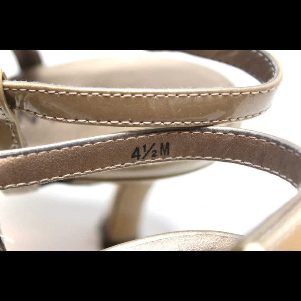 Vaneli | Gold Strapy Kitten Heels